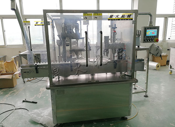 小瓶粉劑灌裝壓蓋生產線